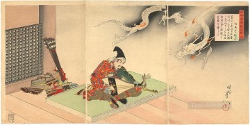 Nihon Rekishi Kyokun Ga Lecciones de Japón 2 Toyohara Chikanobu Pinturas al óleo